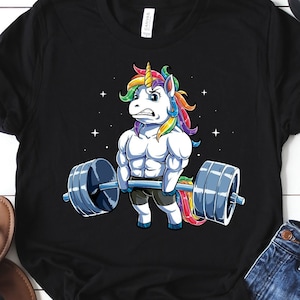 Unicorn weightlifting t best sale shirt