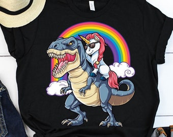 Unicorn Dinosaur T rex Shirt / Unicorn Shirt / Unicorn Gifts / Unicorns / Rainbow Unicorn / Unicorn Tshirt / Unicorn Tee / Tank Top / Hoodie