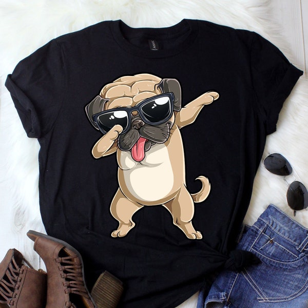 Tupfen Mops Shirt / Mops Geschenke / Geschenk für Mops Liebhaber / Lustige süße Möpse / Mops Leben / Mops Sonnenbrillen / Tupfen Tanz / Tank Top / Hoodie