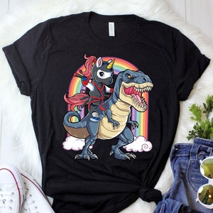 Ninja Unicorn Dinosaur T rex Shirt / Unicorn Shirt / Unicorn Gifts / Unicorns / Rainbow Unicorn / Unicorn Tshirt / Tank Top / Hoodie