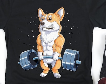 Camiseta de levantamiento de pesas Corgi / Camiseta Corgi / Regalos Corgi / Camiseta de gimnasio / Camiseta de entrenamiento / Camiseta de fitness / Camiseta de peso muerto / Camiseta sin mangas / Sudadera con capucha