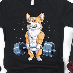 Camiseta de levantamiento de pesas Corgi / Camiseta Corgi / Regalos Corgi / Camiseta de gimnasio / Camiseta de entrenamiento / Camiseta de fitness / Camiseta de peso muerto / Camiseta sin mangas / Sudadera con capucha