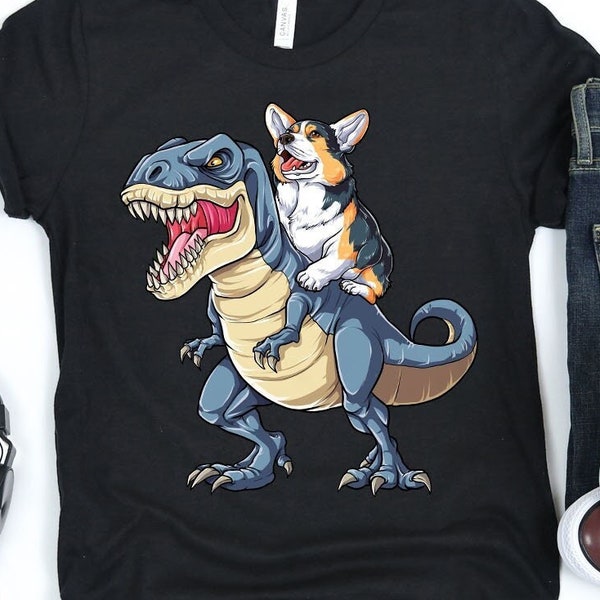 Corgis Tri Color Dinosaurier T-Rex Shirt / Corgis Tricolor Shirt / Dinosaurier T-Rex / Corgis Geschenke / Lustiger niedlicher Corgis / Corgis-Liebhaber-Tank-Top Hoodie