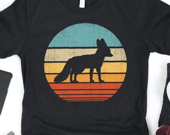 Fennec Fox Sunset Retro Shirt / Fennec Fox Shirt / Fennec Fox Gifts / Gift for Fox Lover / Fennec Fox Design / Fox Print / Tank Top / Hoodie
