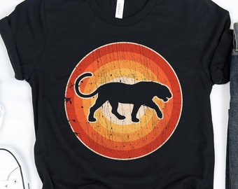 Panther Sunset Retro Shirt / Panther Shirt / Panthers Gifts / Panther Lover Gift / Panther Design / Panther Print / Tank Top / Hoodie