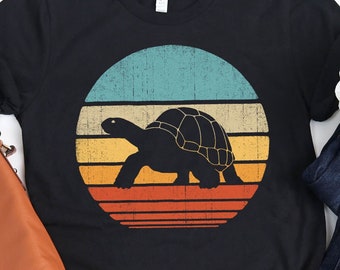 Tortoise Sunset Shirt / Tortoise Shirt / Tortoises Gifts / Retro Vintage / Turtle Lover / Tortoise Design / Turtle Print Art Tank Top Hoodie