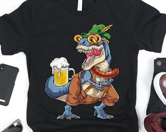 Dinosaur T rex Oktoberfest Shirt / Oktoberfest Party / Drinking Shirt / Octoberfest / German Beer Fest / T-rex Dinosaur / Tank Top / Hoodie