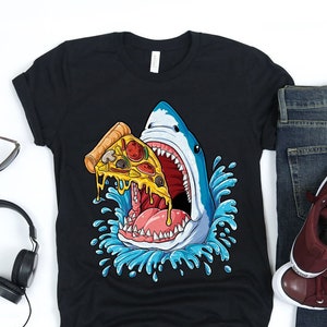 Shark Pizza Shirt / Shark Shirt / Shark Gifts / Funny Sharks / Shark Tshirt / Shark Lover Gift / Pizza Lover Gift / Tank Top / Hoodie