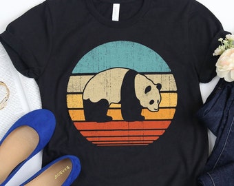 Panda Sunset Shirt / Panda Shirt / Pandas Gifts / Retro Vintage / Panda Bear / Animal Lover / Panda Print Art / Tank Top / Hoodie
