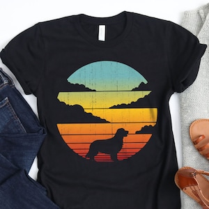 Bernese Mountain Sunset Shirt / Bernese Mountains / Bernese Gift / Bernese Mountain Dog / Retro Vintage / Tank Top / Hoodie
