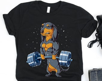 TEEPOMY Weightlifting Dachshund Deadlifting Gym Work Out Unisex Hoodie TEEPOMY Weightlifting Dachshund Deadlifting Gym Work Out Unisex Hoodie