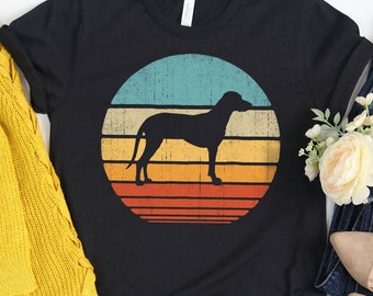 Rhodesian Ridgeback Sunset Retro Shirt / Rhodesian Ridgeback Shirt / Rhodesian Ridgeback Gifts / Ridgeback Lover / Tank Top / Hoodie