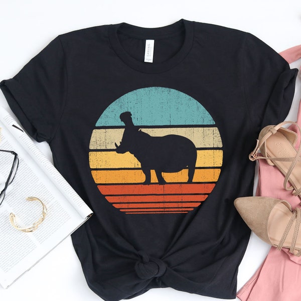 Hippo Sunset Shirt / Hippos Shirt / Hippopotamus Gifts / Retro Vintage / Hippo Lover / Hippo Print Art / Animal Lover / Tank Top / Hoodie