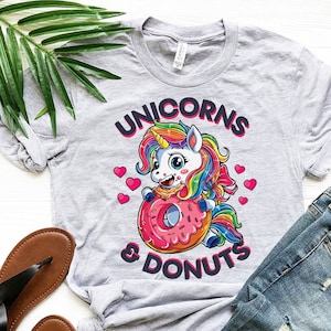 Unicorns and Donuts Shirt / Unicorn Shirt / Unicorn Gifts / Unicorns / Donut Unicorn / Unicorn T shirt / Rainbow Unicorn / Tank Top / Hoodie