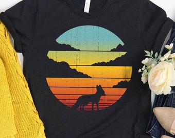 Fennec Fox Sunset Retro Shirt / Fennec Fox Shirt / Fennec Fox Gifts / Gift for Fox Lover / Fennec Fox Design / Fox Print / Tank Top / Hoodie