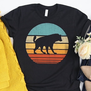 Hyäne Sonnenuntergang Retro Shirt / Hyäne Shirt / Hyäne Geschenke / Geschenk für Hyäne Liebhaber / Hyäne Design / Hyäne Druck / Hyänen Shirt / Tank Top / Hoodie