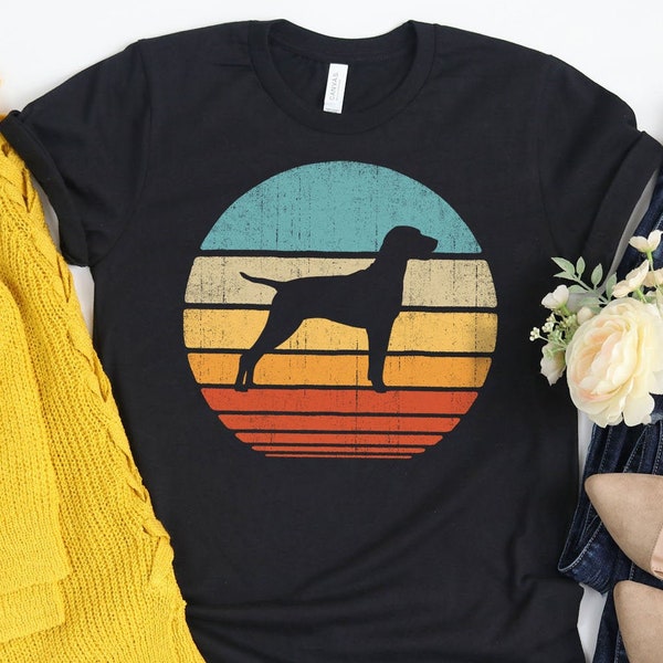 Vizsla Sunset Retro Shirt / Vizsla Shirt / Vizsla Gifts / Vizsla Lover Gift / Vizsla Owner Shirt / Vizsla Design / Tank Top / Hoodie