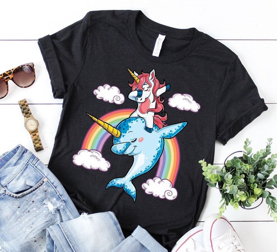Funny Magical Dabbing Narwhal Unicorn T-Shirt Funny Magical Dabbing Narwhal Unicorn T-Shirt