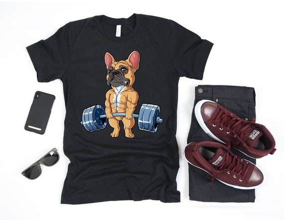 French Bulldog Weightlifting Shirt / French Bulldog Shirt / Fawn Frenchie Gifts / French Bulldog Owner Shirt / Gym Shirt / Tank Top / Hoodie