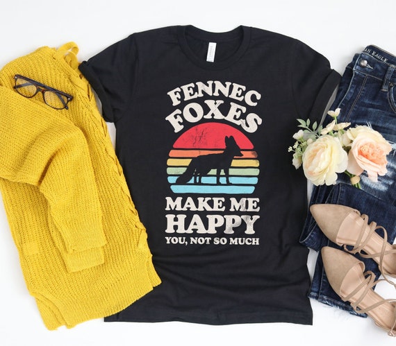 Retro Vintage Fennec Fox T-Shirt Kids Girls Cute Foxes Gift Retro Vintage Fennec Fox T-Shirt Kids Girls Cute Foxes Gift