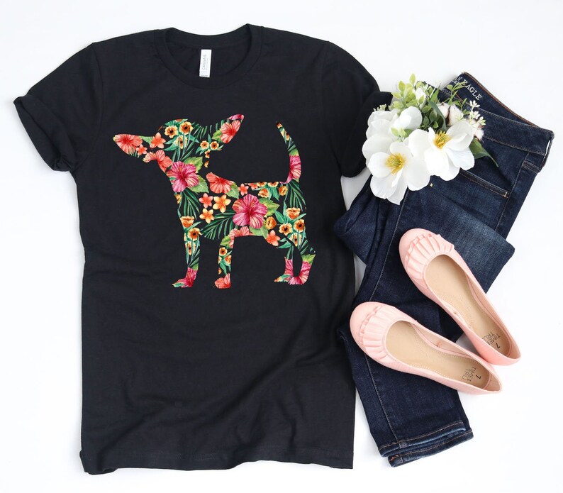 Chihuahua Flower Shirt / Chihuahua Shirt / Chihuahua Gifts / Etsy