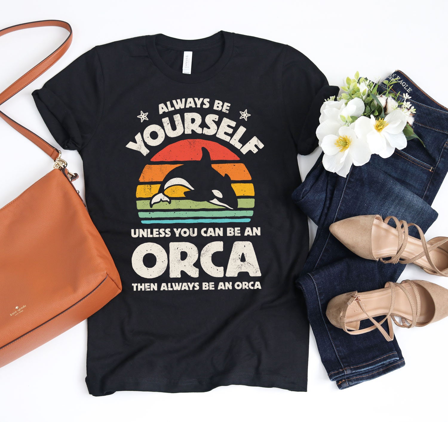 Always Be Yourself Orca Sunset Shirt / Orca Shirt / Orca Gifts / Gift for Orca Lover / Orcas Shirts / Whale Design / Tank Top / Hoodie