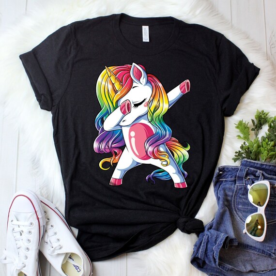 Dabbing Unicorn T-Shirt - Dab Dance Rainbow Unicorn Shirt Dabbing Unicorn T-Shirt - Dab Dance Rainbow Unicorn Shirt