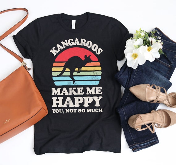 Kangaroos Make / Kangaroo Gifts Retro Hoodie Shirt Kangaroo Kangaroo Lovers Happy Shirt / Top Tank Sunset Etsy Gift / / Design Kangaroo - Me for 