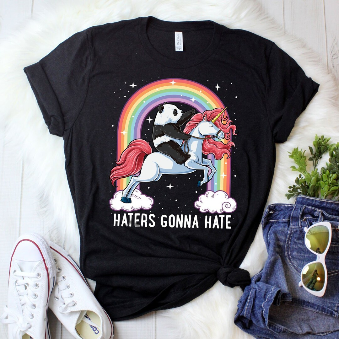 Haters Hate Panda Unicorn Shirt / Panda Shirt / Panda Gifts / Etsy