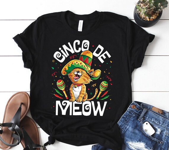 Cinco De Meow Shirt Cinco De Mayo Cat Maracas Gift For Kids Cinco De Meow Shirt Cinco De Mayo Cat Maracas Gift For Kids