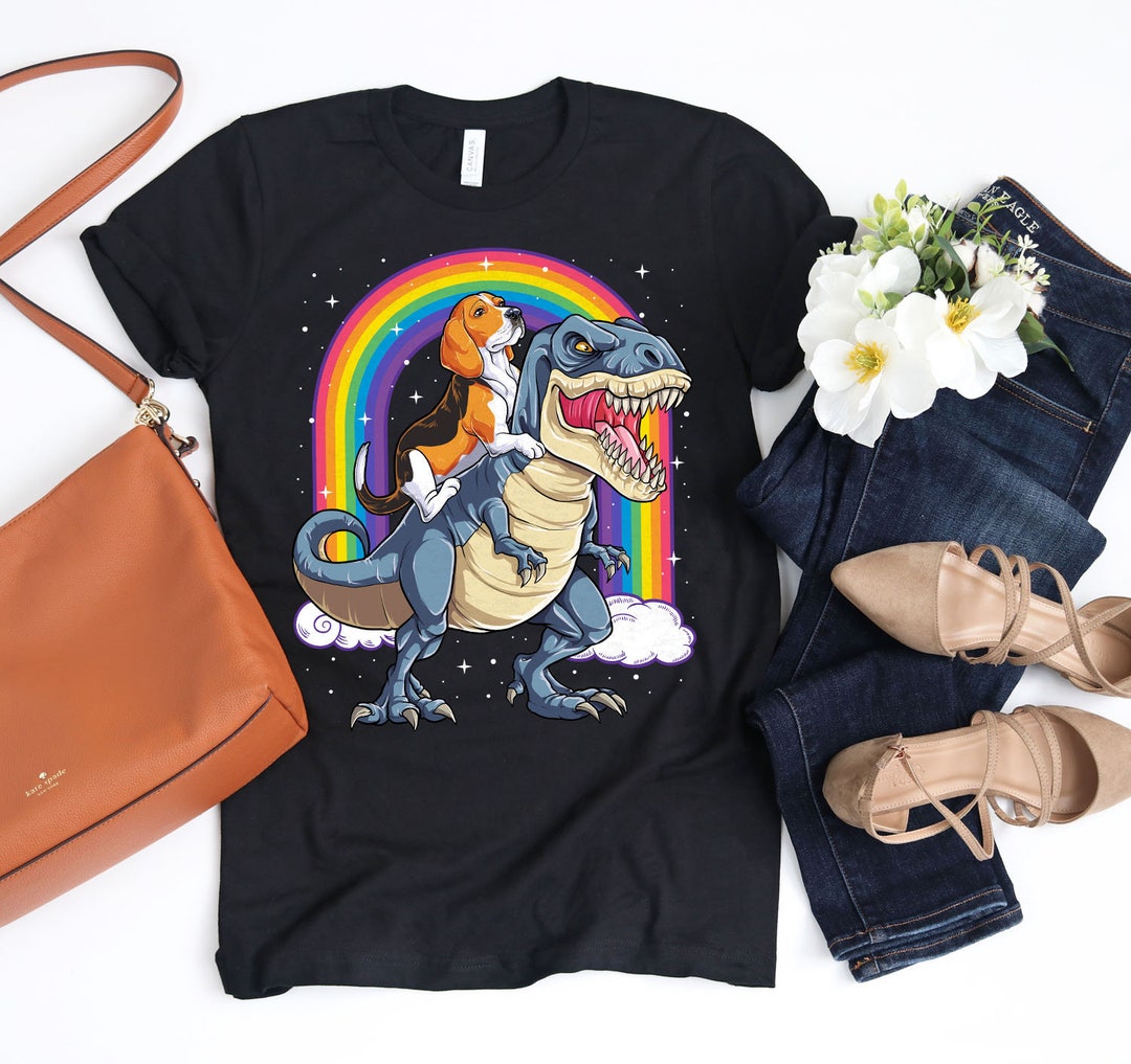 Beagle Dinosaur T Rex Shirt / Beagle Shirt / Dinosaur T-rex / Beagles ...