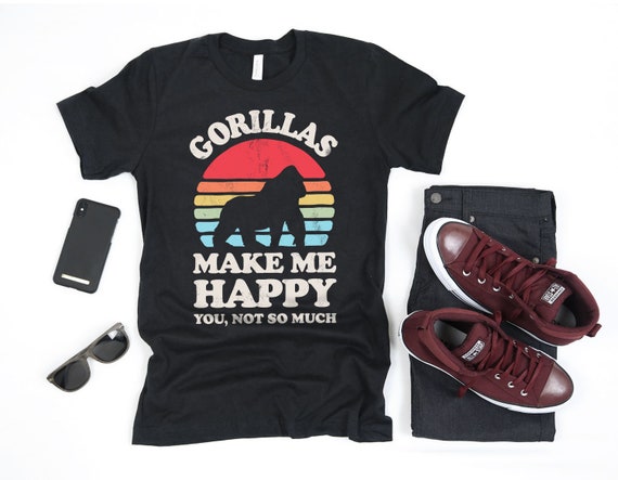 Gorilla Retro Vintage Style 60s 70s Men Women Gift Ape Lover Tank Top Gorilla Retro Vintage Style 60s 70s Men Women Gift Ape Lover Tank Top