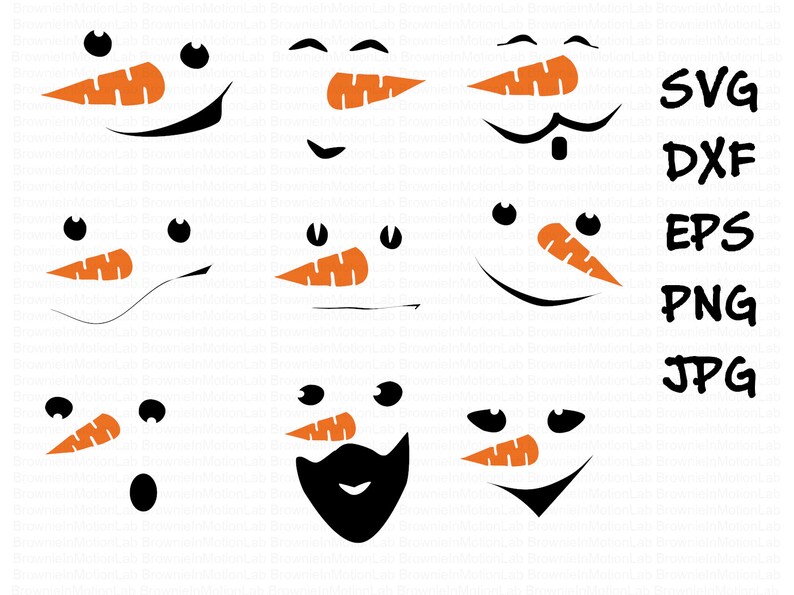 Download Snowman Face Svg Bundle Snowman Svg Bundle 9 Christmas Etsy 3D SVG Files Ideas | SVG, Paper Crafts, SVG File