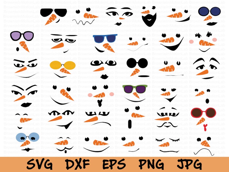 Download Snowman Faces Svg Bundle Christmas Svg Bundle 36 Christmas Etsy PSD Mockup Templates