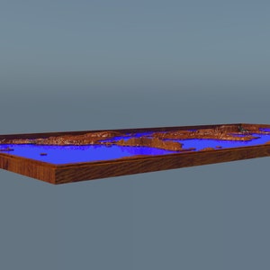 Carte du monde 3d pour CNC