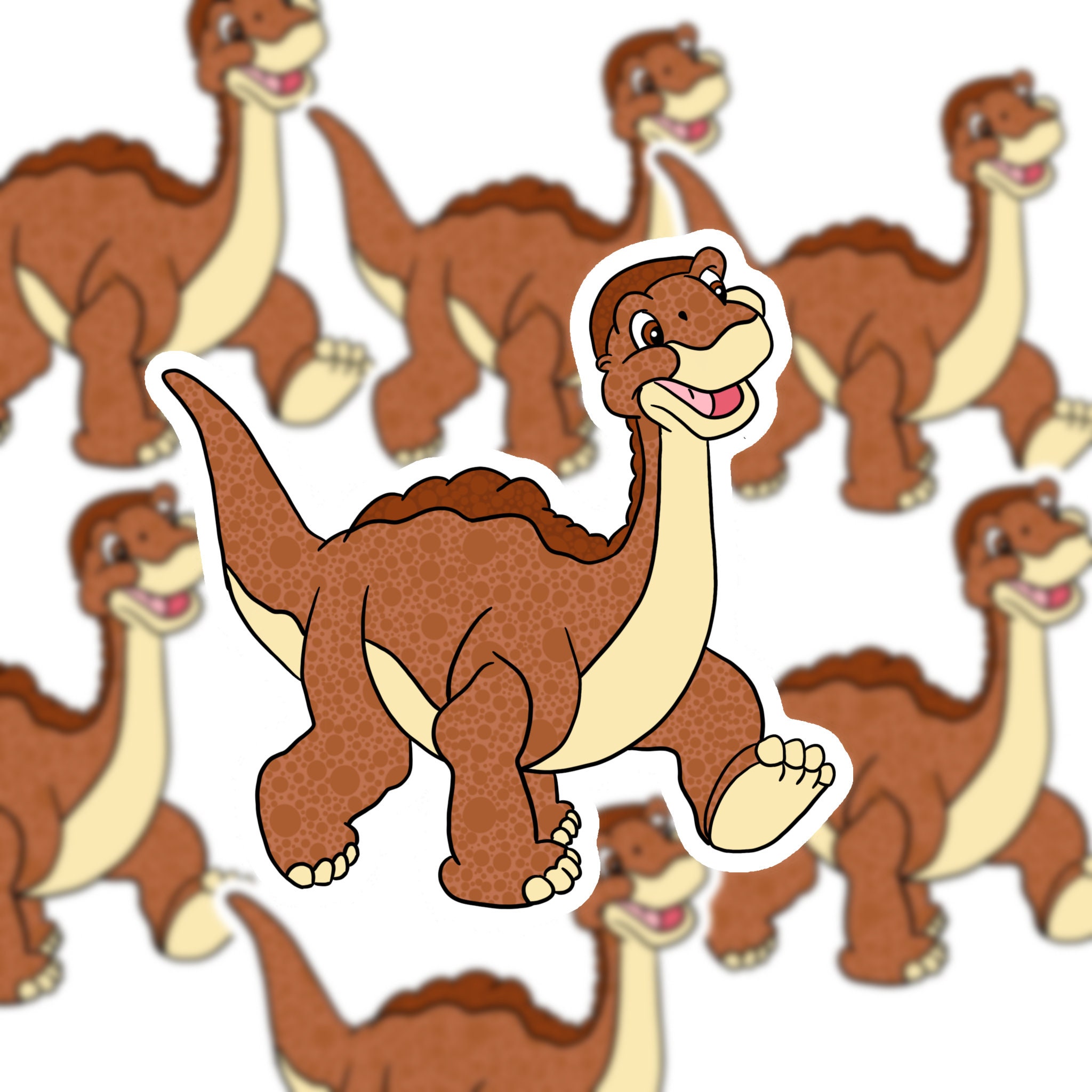 Little Foot Dinosaur gift water resistant sticker decal | Etsy