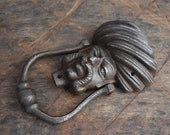 cast Iron vintage Large Man Face door KNOCKER ring Pull drop handle knob