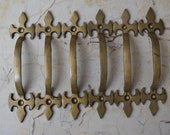 Vintage Victorian Cast Brass Handles Door Knobs and Pulls Gate Handle 6 pcs