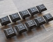 Vintage Victorian cast iron knobs cabinet drawer door handle pull rustic 10 pcs