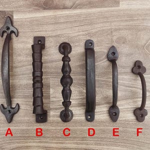 Cast Iron Handle Victorian antique Door Gate Handle Wardrobe Handles Knob Pull Kitchen cottage door handle