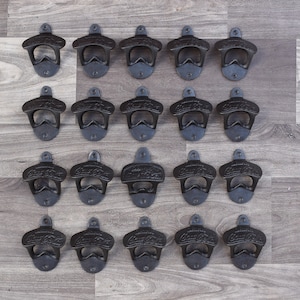 20 pcs Handmade Cast iron Wall Bottle Opener Bar kitchen Home decor Opener Tool