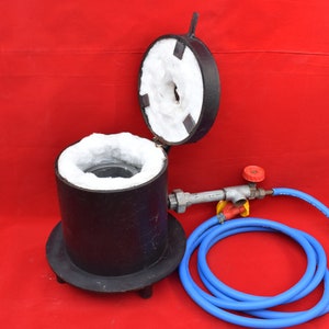 Forno de derretimento de propano 10kg kit de forno de fundição de metal com cadinho de grafite e pinças de fundição de fundição de refinamento precioso