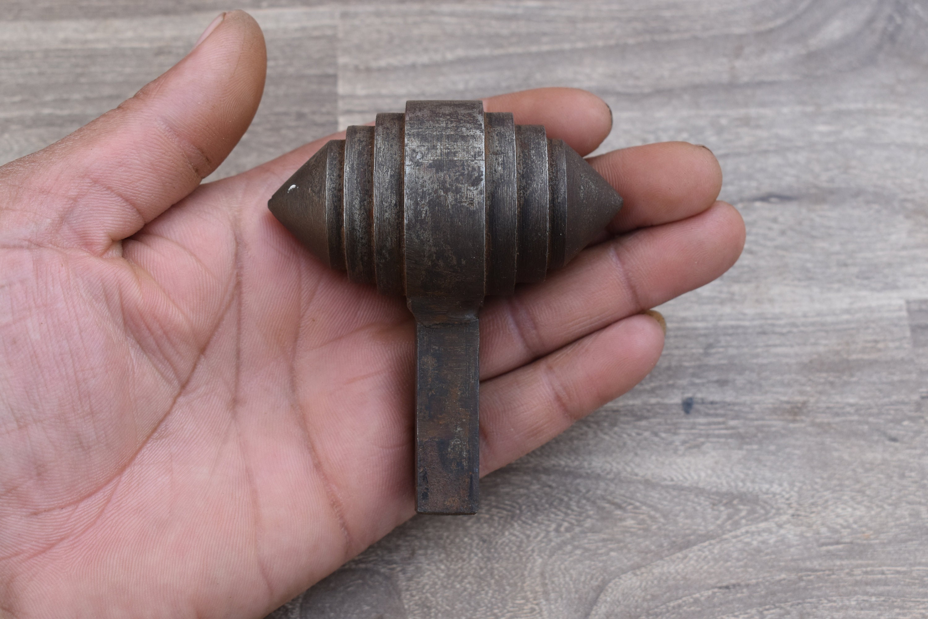 Vintage Silversmith Miniature hardy double horn Stepped cone iron anvil tool 14 oz