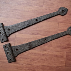 Vintage cast iron handmade french gate door hinges head