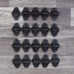 20 pcs Handmade Cast iron Wall Bottle Opener Bar kitchen Home decor Opener Tool