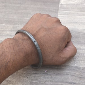 Vintage Damascus Steel Hand Forged Bracelet Men&#39;s Cuff Bracelet jewelry Gift