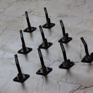 old salvage cast iron coat bath robe hanger library school acorn hooks 9 pcs