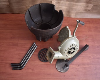 Vintage Style Forge Furnace With Hand Blower Pedal Type Handle Blacksmith