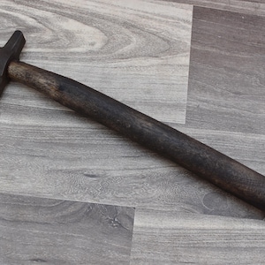 Vintage Sammlerstück Hand geschmiedet Schmiedeeisen Square Head Silberschmiede Hammer Werkzeug