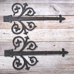 Vintage French Style Large Cast Iron Black Painted Gate Door Dummy